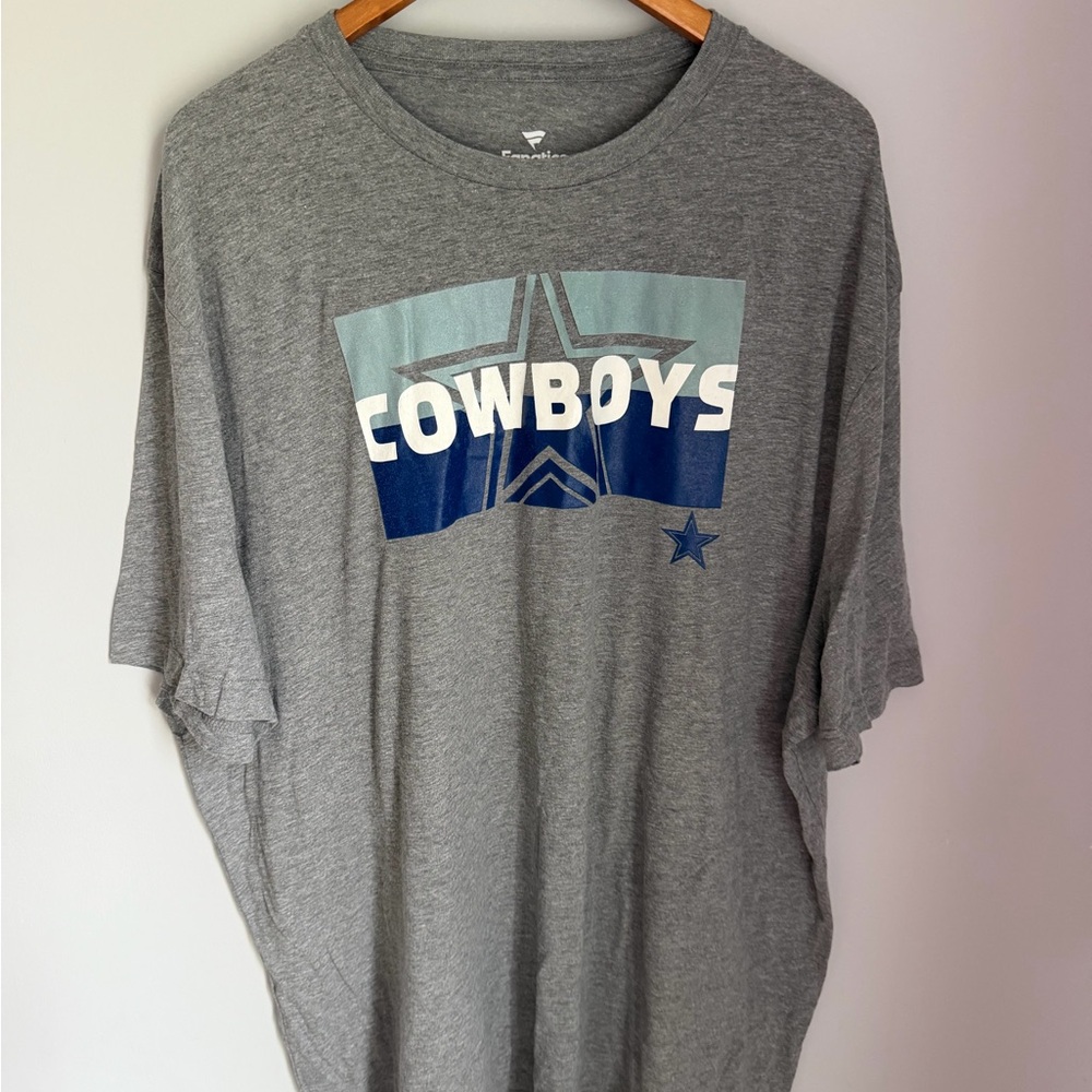 Dallas Cowboys T Shirt Mens 3XL Fanatics Gray NFL Football Graphic Tee